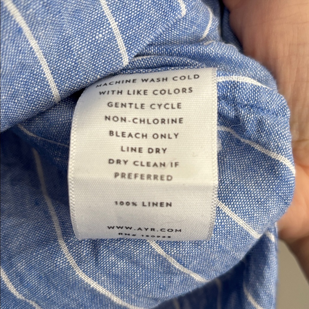 AYR The Deep End Linen Stripe Sz M - Picture 4 of 4